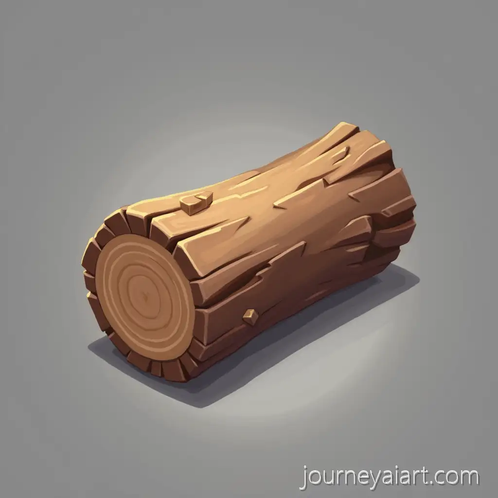 Highly-DetailedWood-Log-RPG-Icon-2D-HandDrawn-RPG-Wood-Log-Item-Icon-with-Crisp-Outlines-and-Soft-Lighting