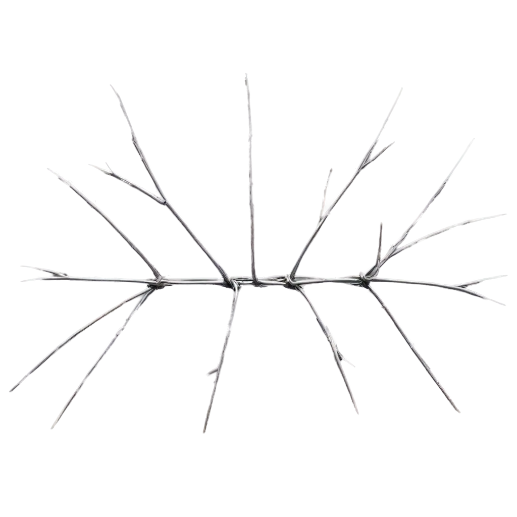 Wire-with-Thorns-Spreading-Gray-Color-PNG-HighQuality-Transparent-Image-for-Creative-Use