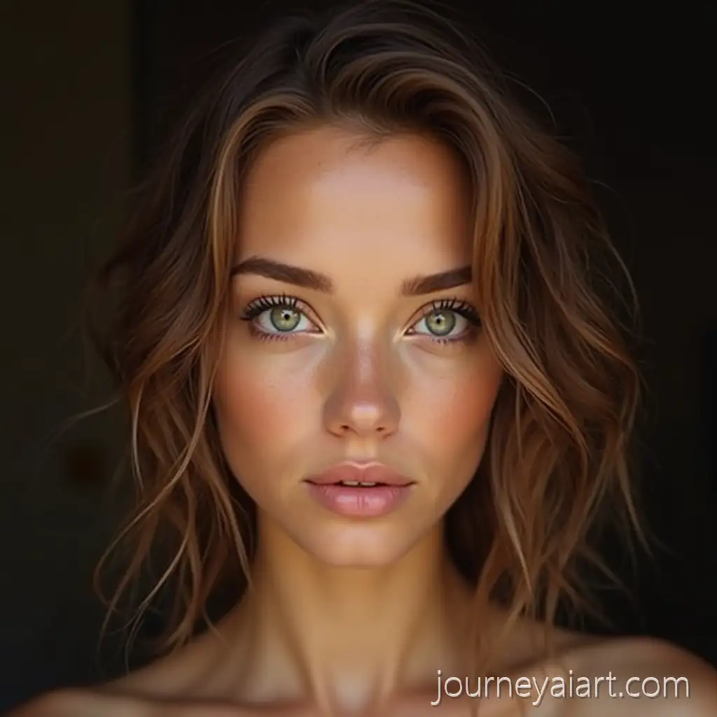 TanSkinned-Woman-with-Green-Eyes-and-Brown-Hair-Portrait
