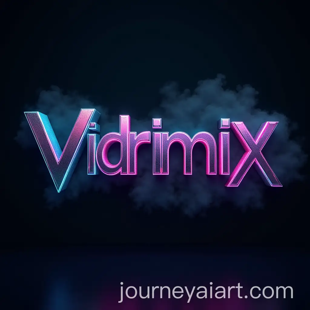 Futuristic-3D-Wordmark-Logo-for-Vidrimix-with-Neon-Magenta-Accents