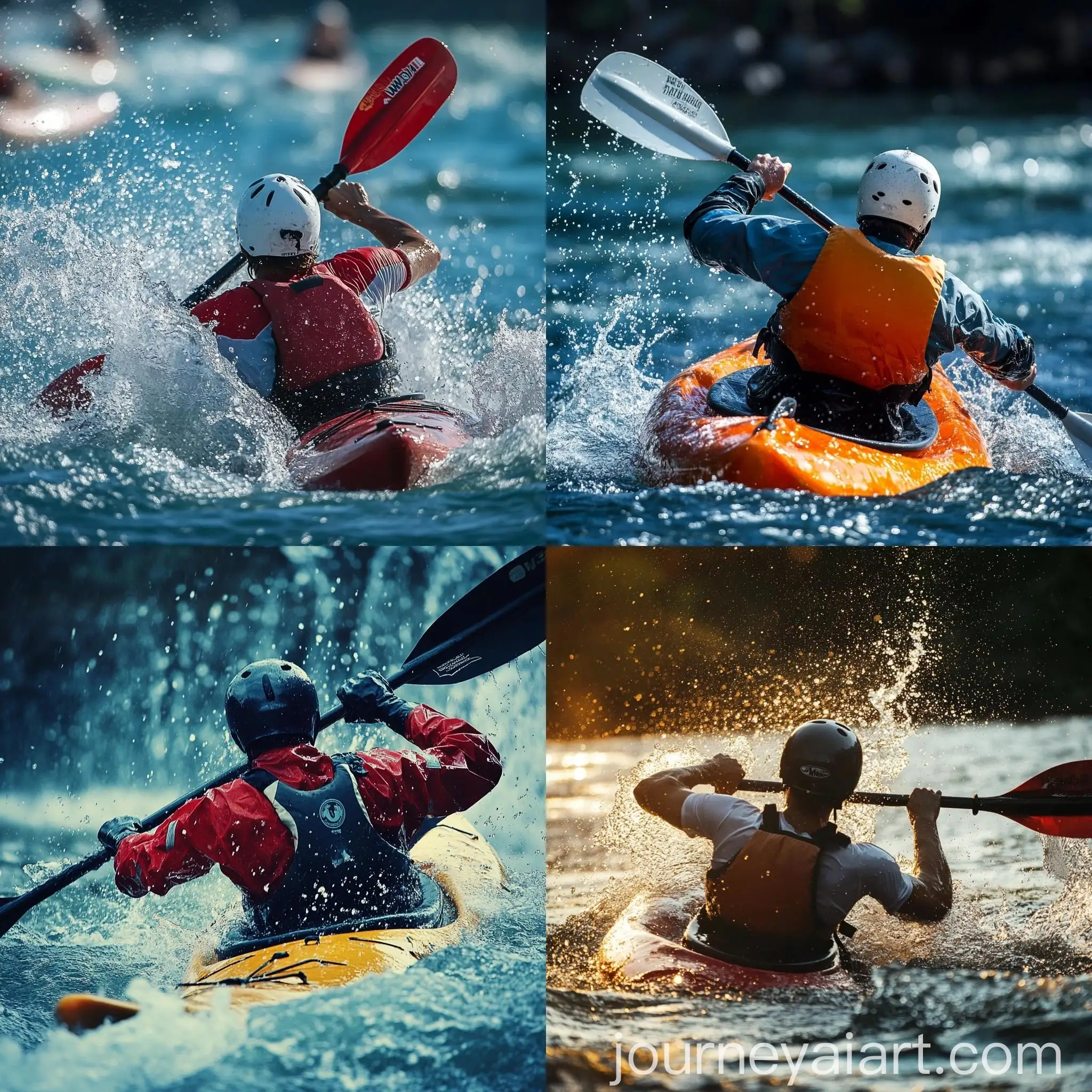 Exciting-Kayak-or-Canoe-Competition-Rear-View-Action-Scene