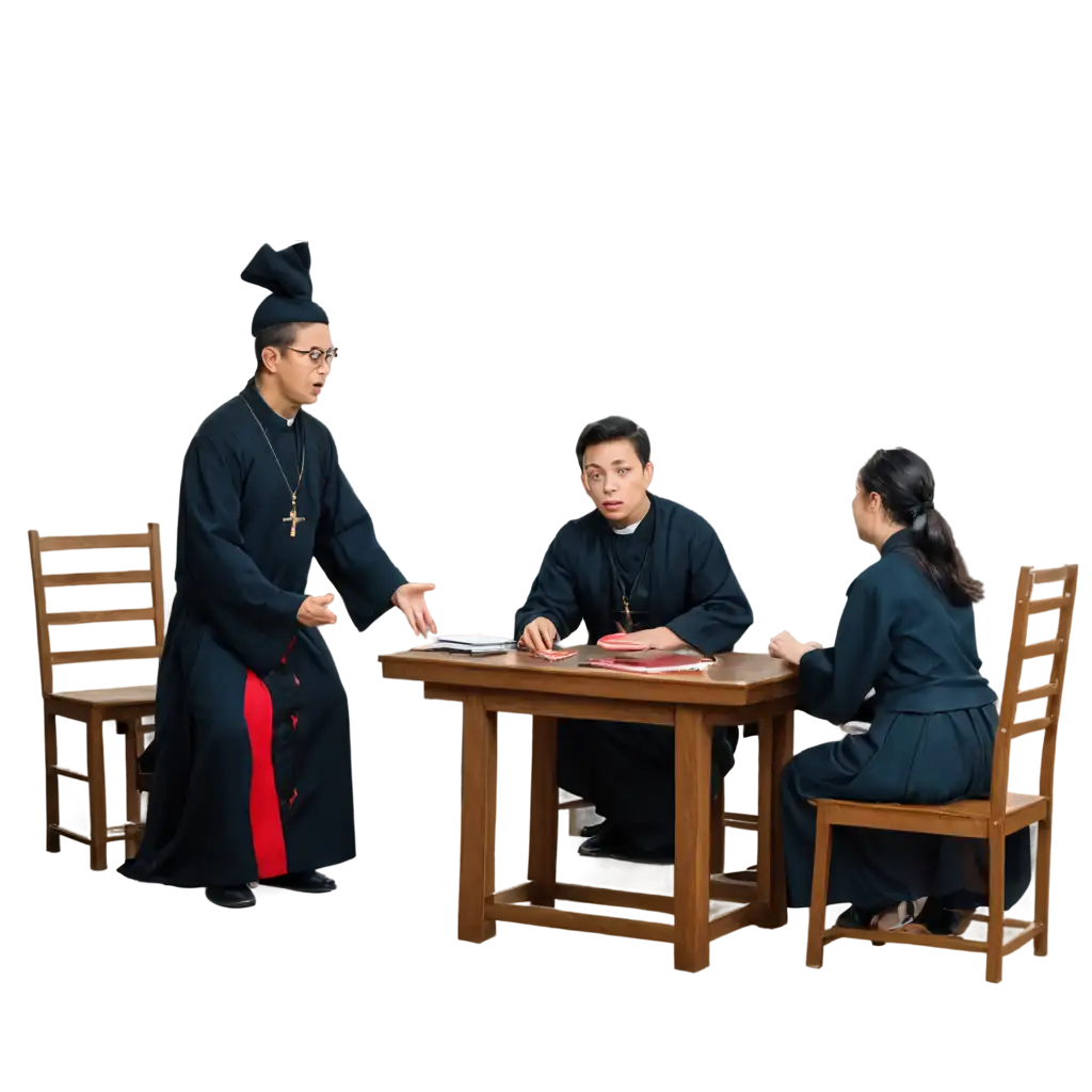 Asian-Priests-in-Heated-Discussion-PNG-Capturing-Tension-and-Conflict-in-a-Church-Setting