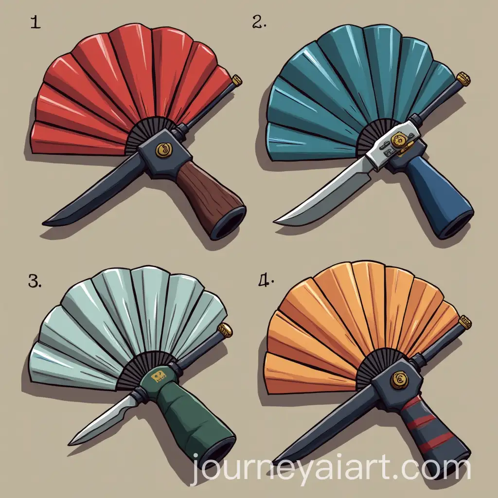 Transforming-Handheld-Fans-RWBYInspired-Weapons