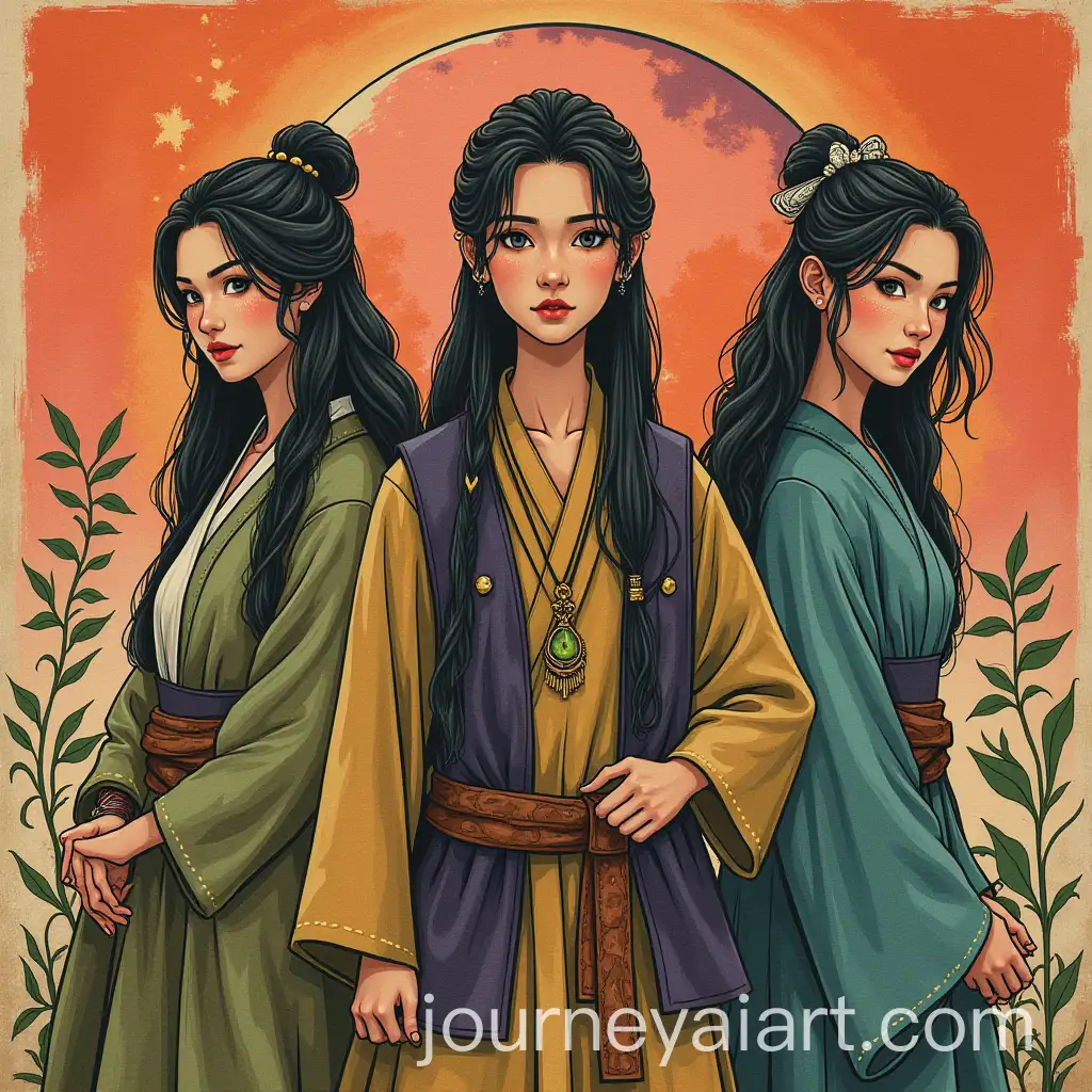 Handcrafted-Dandadan-Collage-with-Nature-and-Characters-from-the-Show