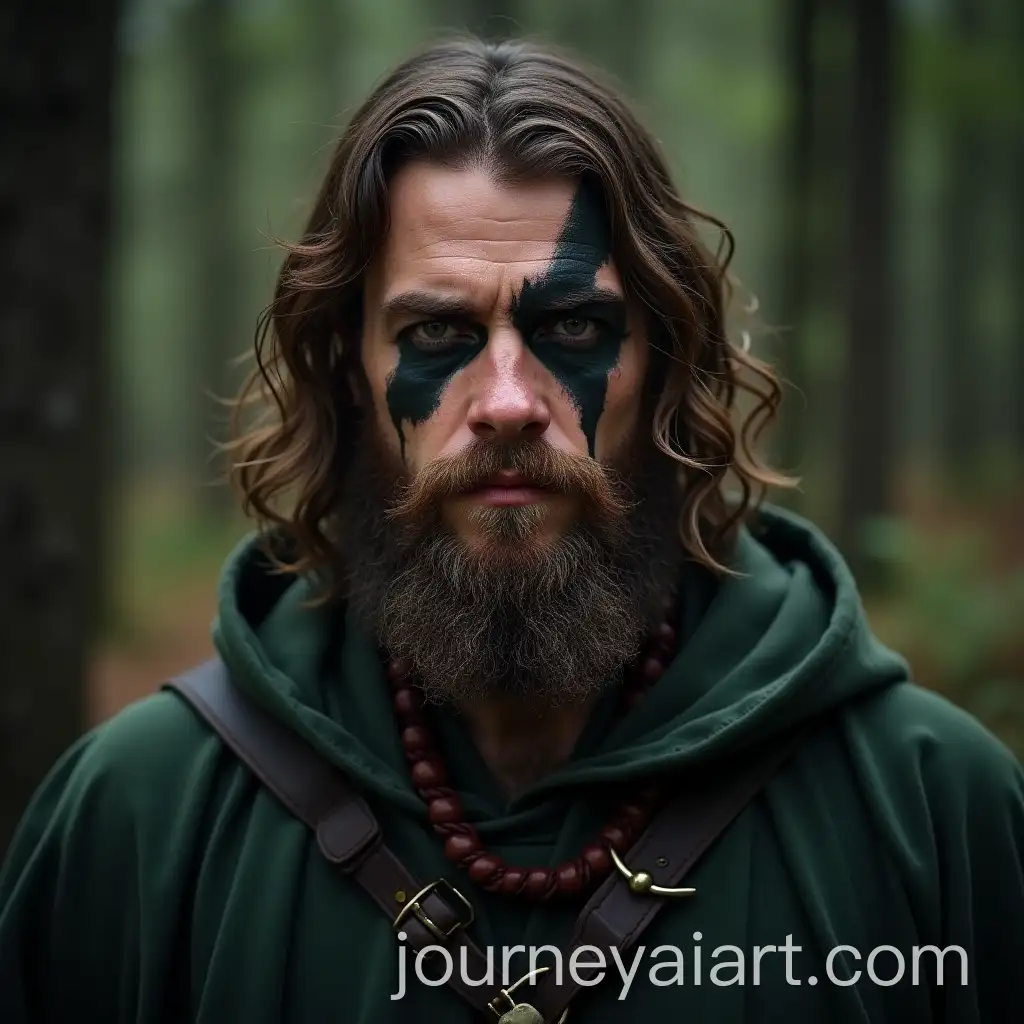 Pagan-Warrior-with-Bearded-Man-in-Forested-Environment
