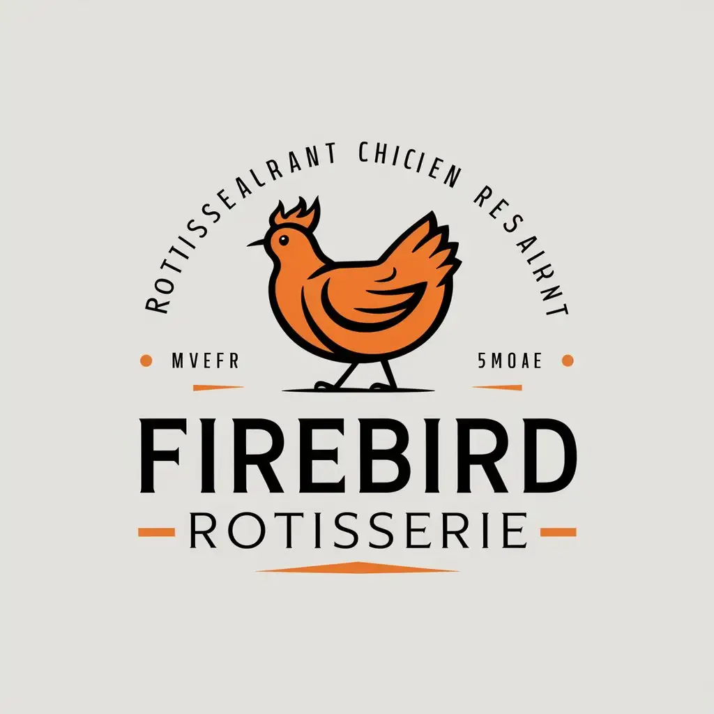 LOGO Design For Firebird Rotisserie Elegant Emblem with a Fiery Bird Theme