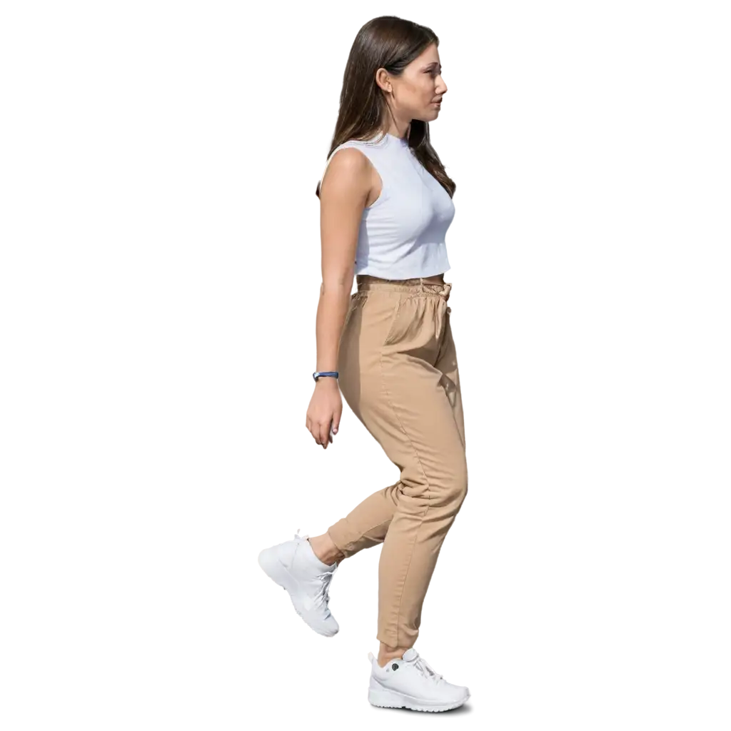 Side-View-of-a-Woman-Walking-HighQuality-PNG-Image-for-Versatile-Use