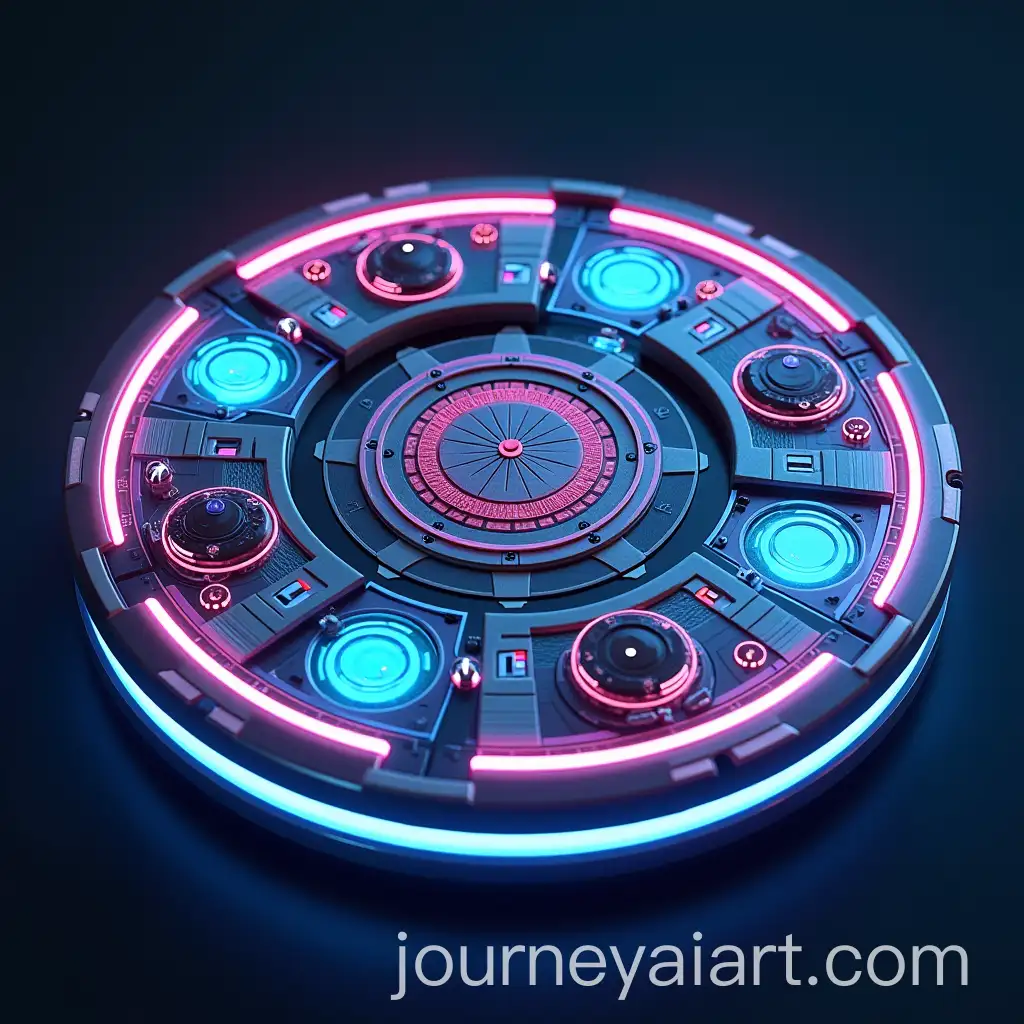 Futuristic-Tric-TracInspired-Board-Game-with-Neon-Elements