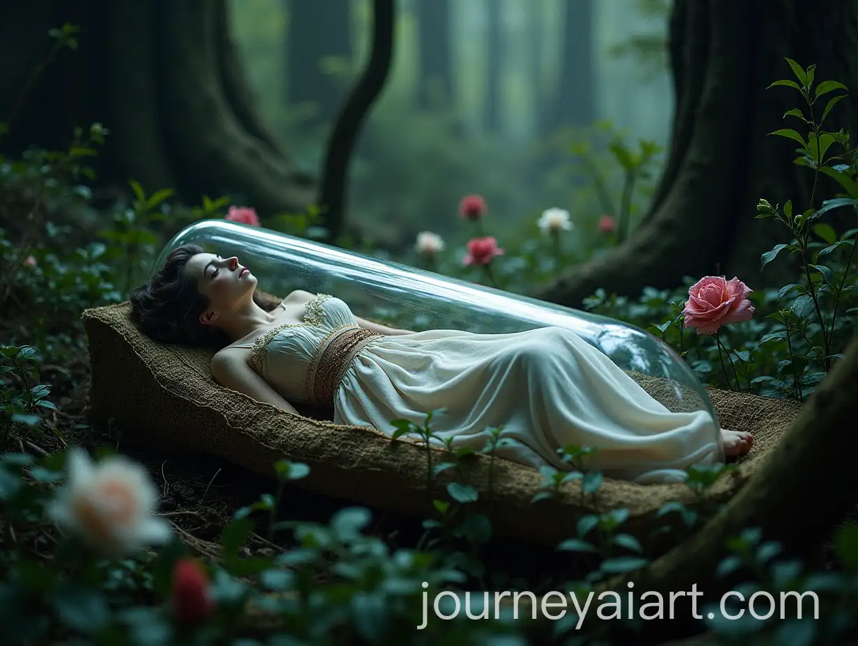 Sleeping-Beauty-in-Enchanted-Forest-Glass-Coffin-Scene