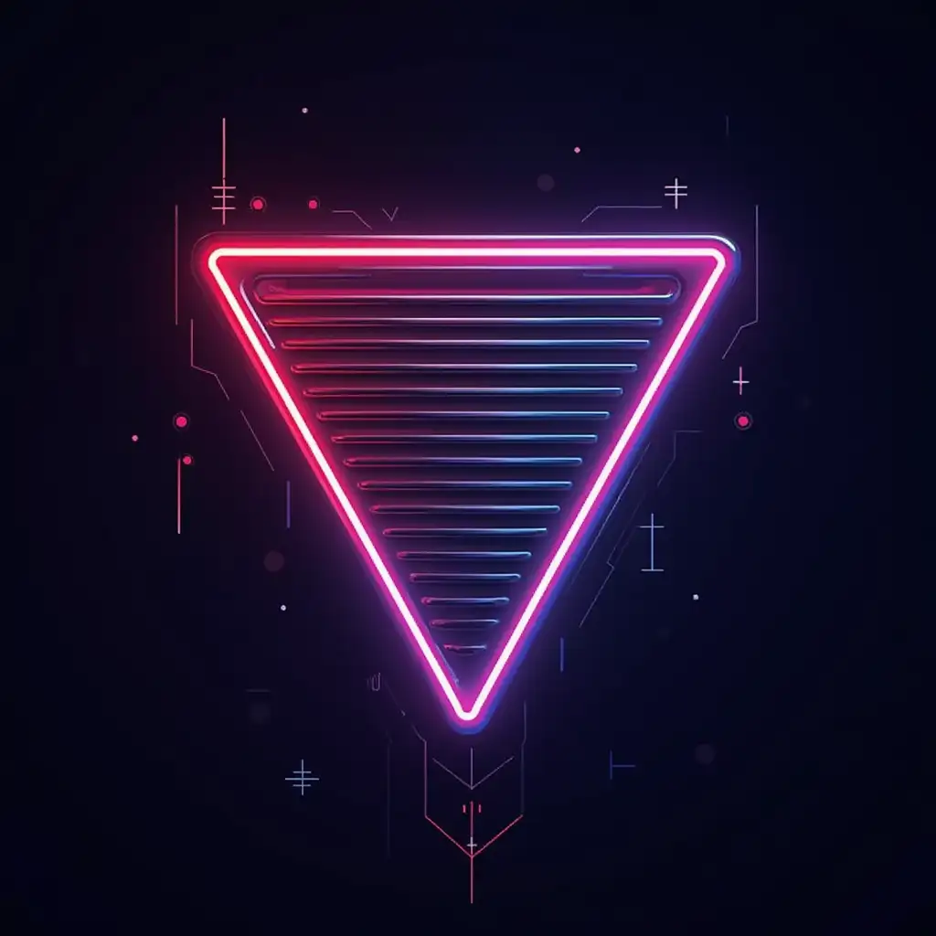 Logo of a named 'Video Picture Download' in a futuristic style with neon and metallic hues