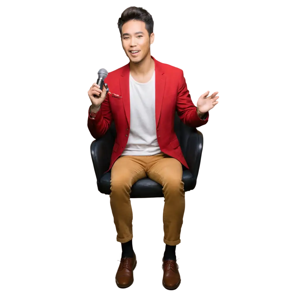 33YearOld-Vietnamese-Man-Singing-Karaoke-in-PNG-Format-HighQuality-Image-for-Versatile-Use