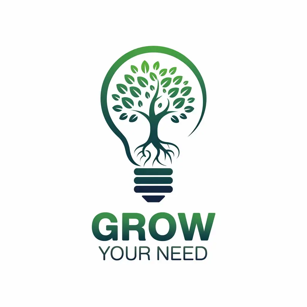 LOGO Design for GROW YouR NEED 3D Growth Tree Symbol with Stylish Enhancement Theme