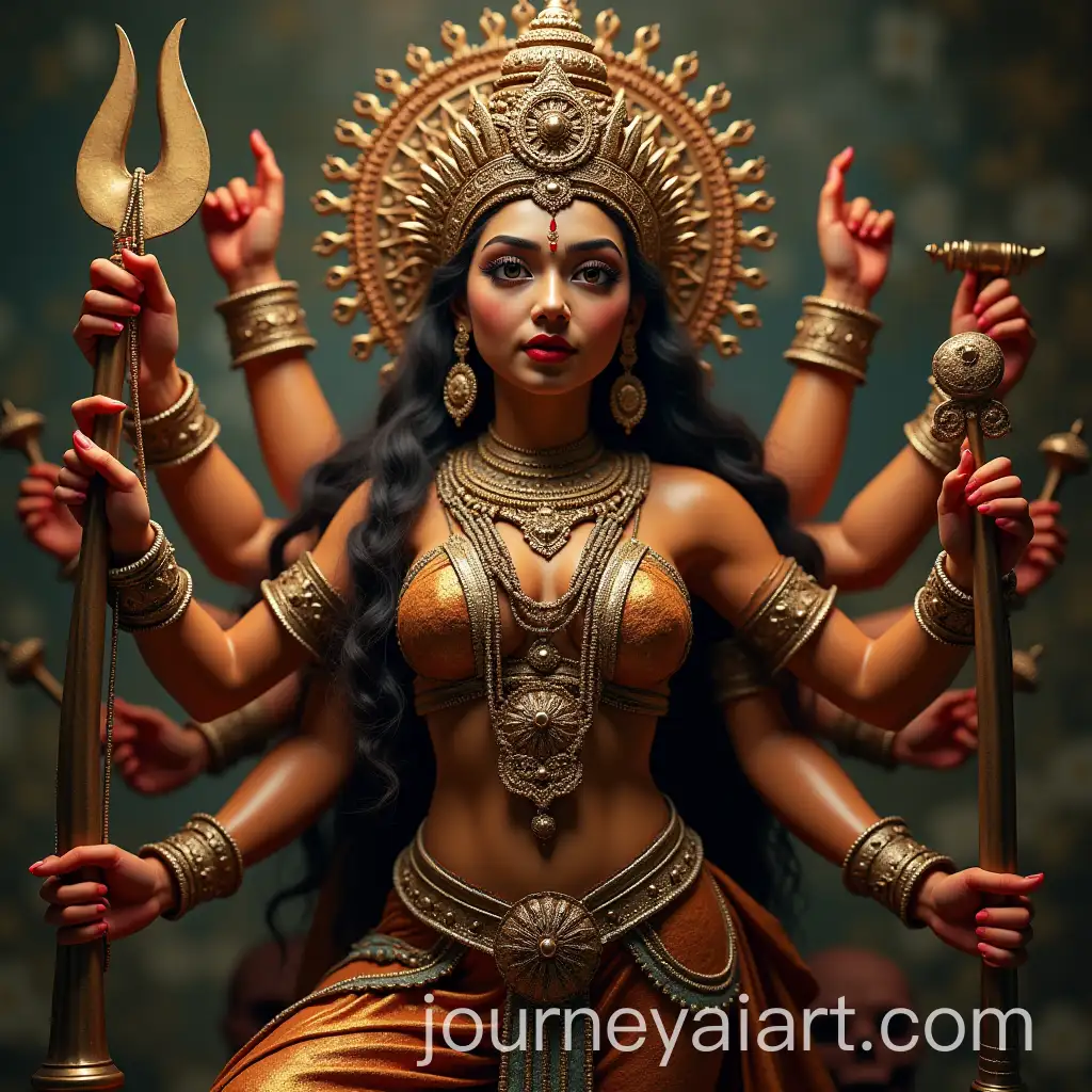Goddess-Durga-Empowered-in-Battle-with-Fierce-Expression