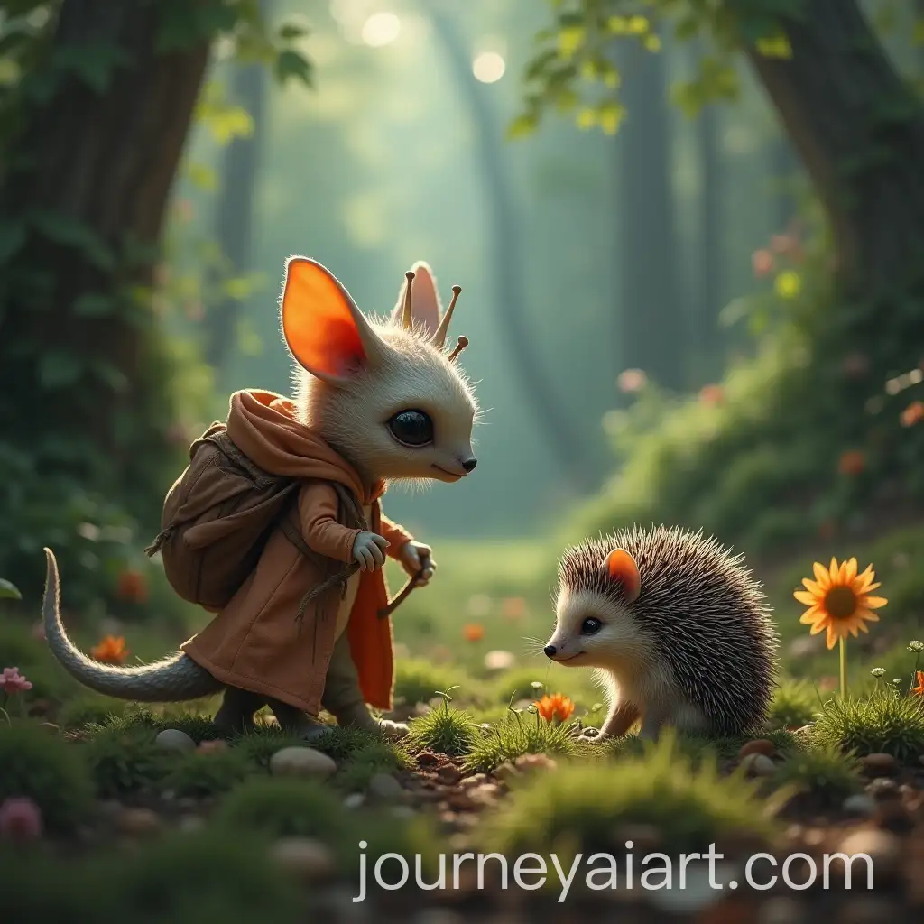 AI-Image-Prompt-ExpansionAlien-and-Hedgehog-Exploring-a-Magical-Forest