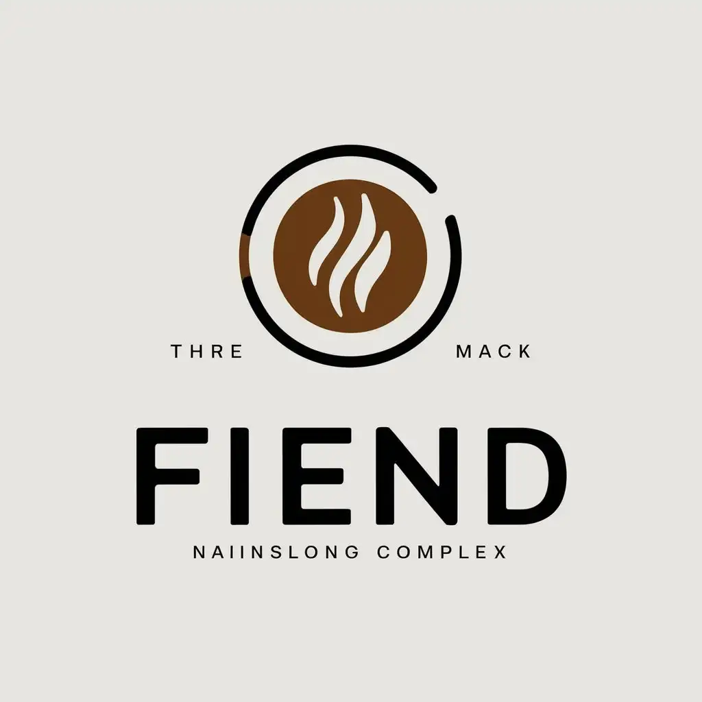 LOGO Design For Fiend CoffeeThemed Vector Logo with a Clear Background