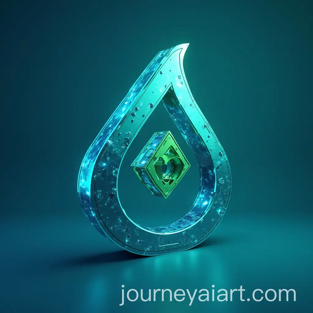 Futuristic-4D-Tulsan-Abitama-Logo-in-Blue-and-Green-Colors