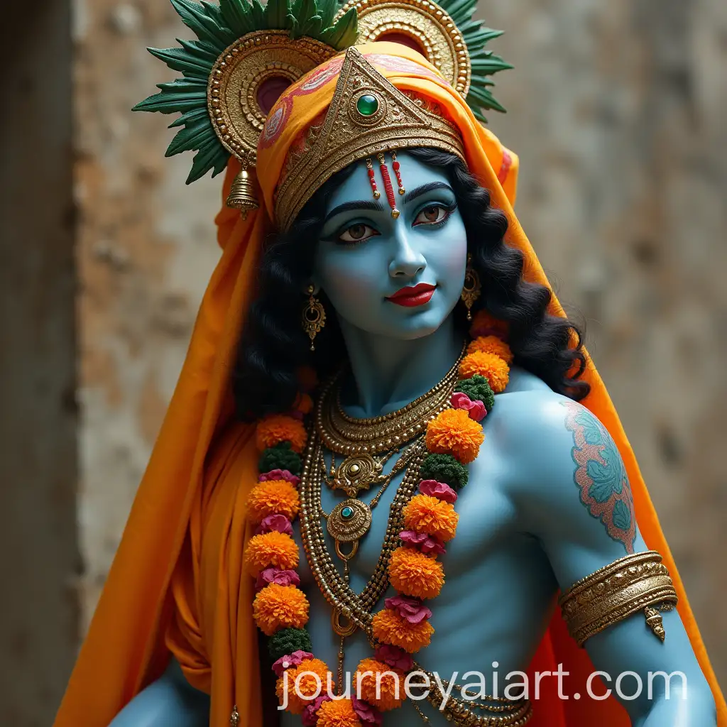 Depiction-of-Lord-Krishna-in-a-Peaceful-Setting