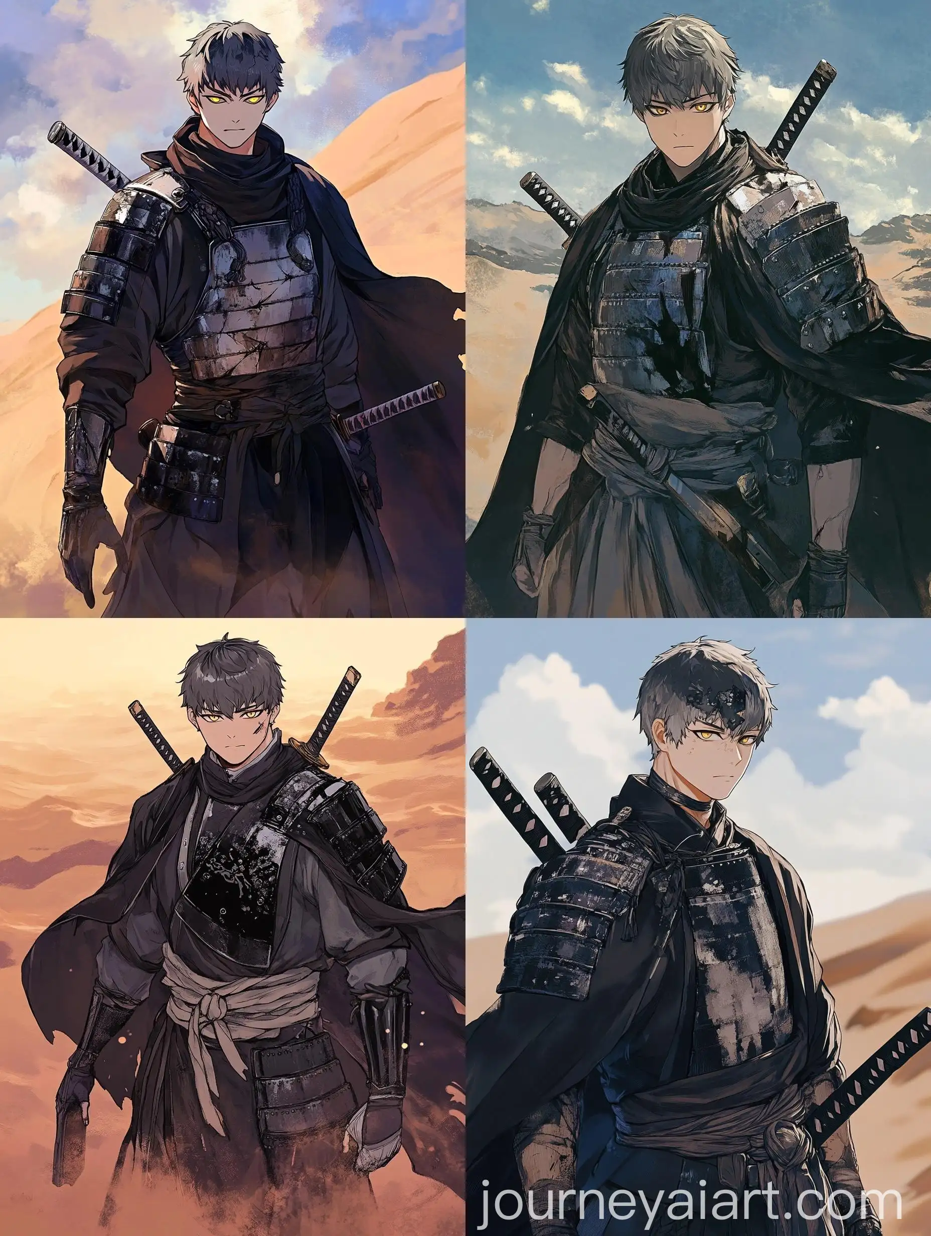 Anime-Samurai-in-Desert-Landscape