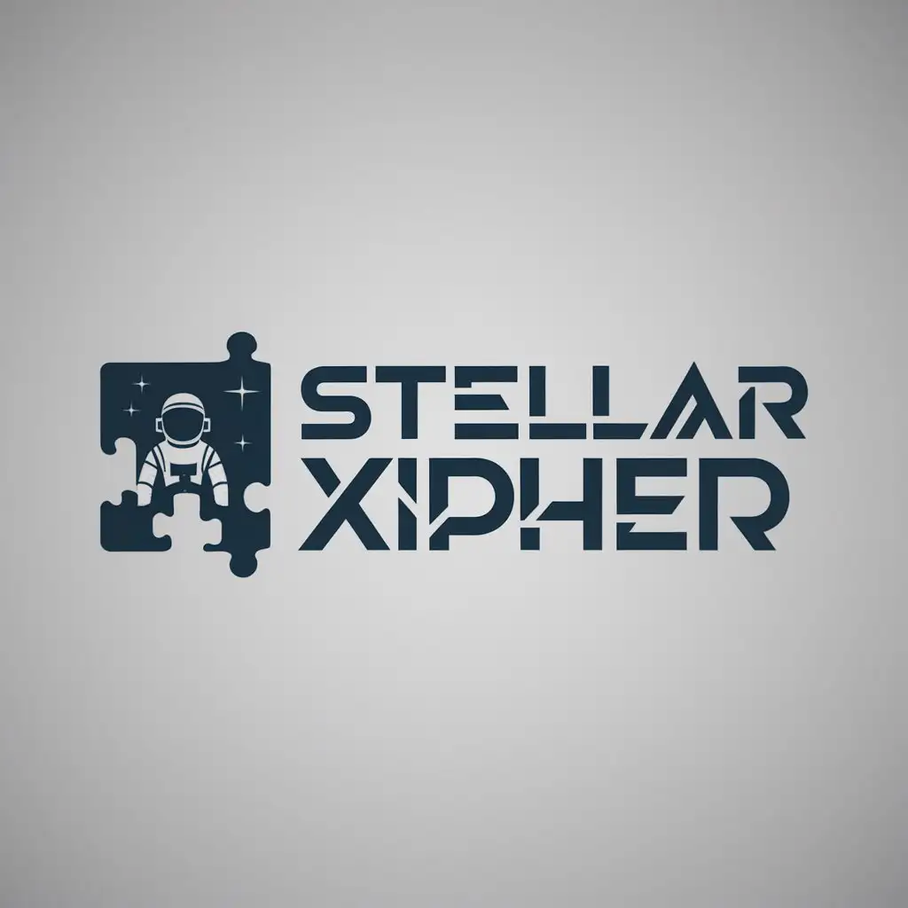 LOGO Design for Stellar Xipher Space Astronaut and Puzzle Game Theme for Entertainment Industry