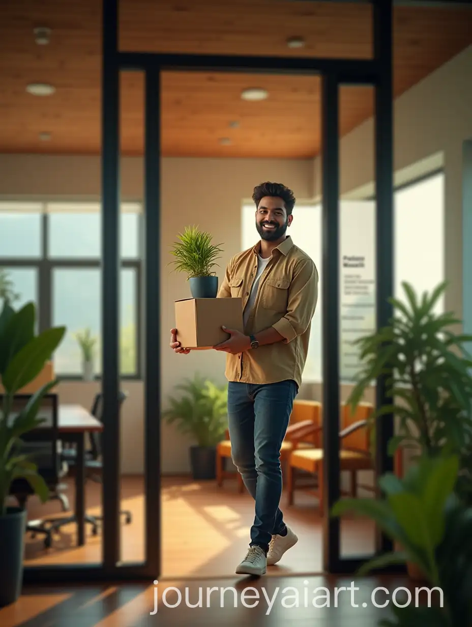 Modern-Indian-Office-Interior-with-Welcoming-Vibes-and-New-Employee-Arrival