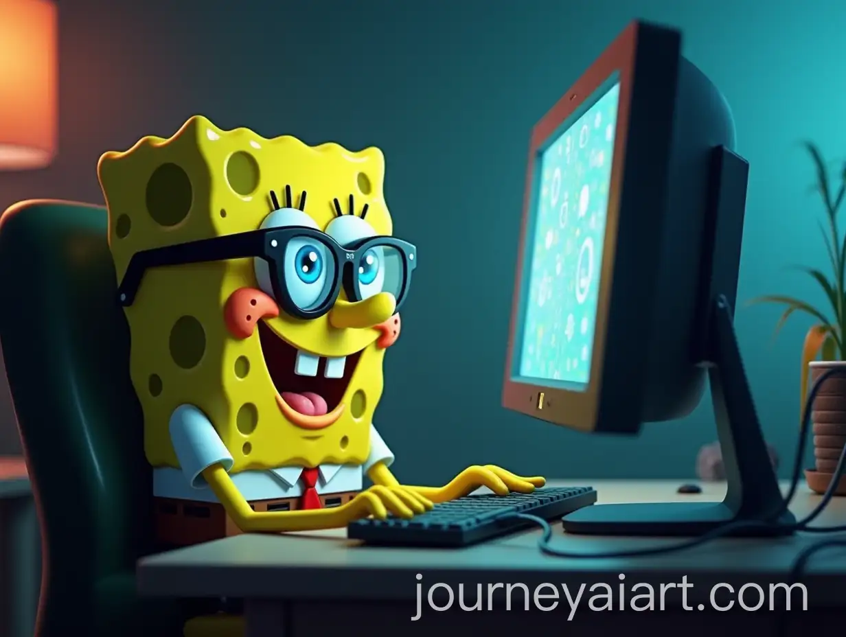 SpongeBob-SquarePants-as-a-Techsavvy-Hacker