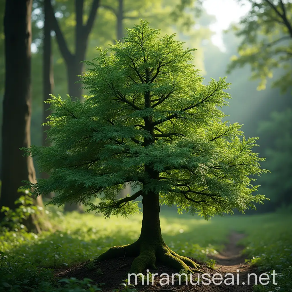 Mystical Hemlock Forest Tranquil Nature Scene