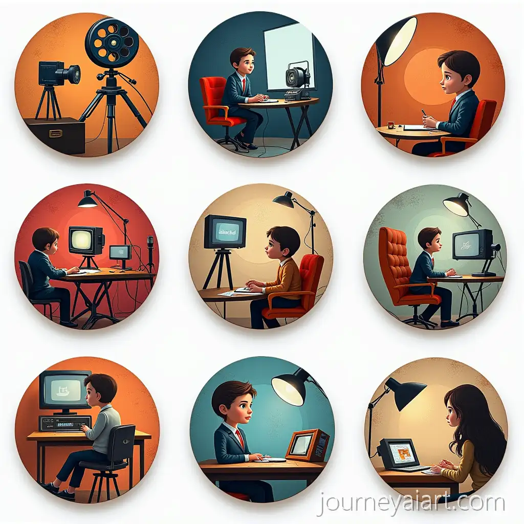 Artistic-Icons-of-Cinema-and-Television-Gadgets-in-Collage-Style-for-GITR