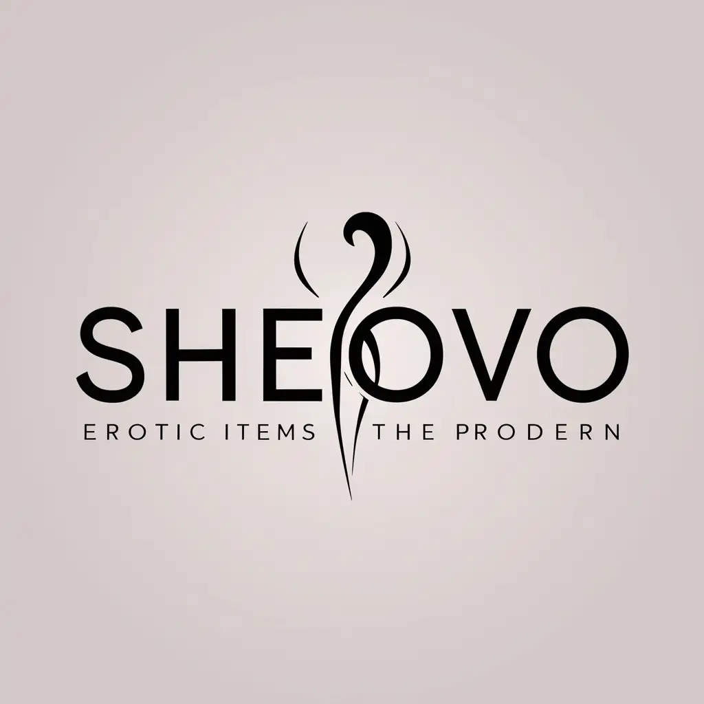 a logo design,with the text "sheovo", main symbol:attractive,Minimalistic,be used in erotic items industry,clear background