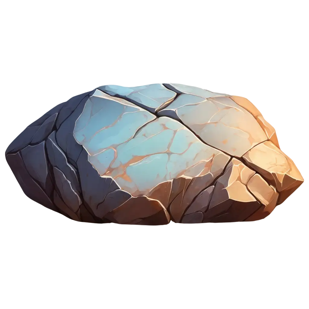 Close-Up-of-a-Glowing-Marbled-Rock-PNG-for-Video-Game-Art-and-Design