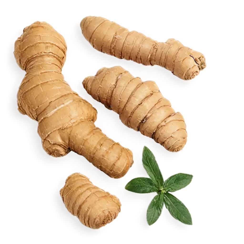 Vibrant-PNG-Image-of-Ginger-and-Herbs-Enhance-Your-Content-with-HighQuality-Visuals