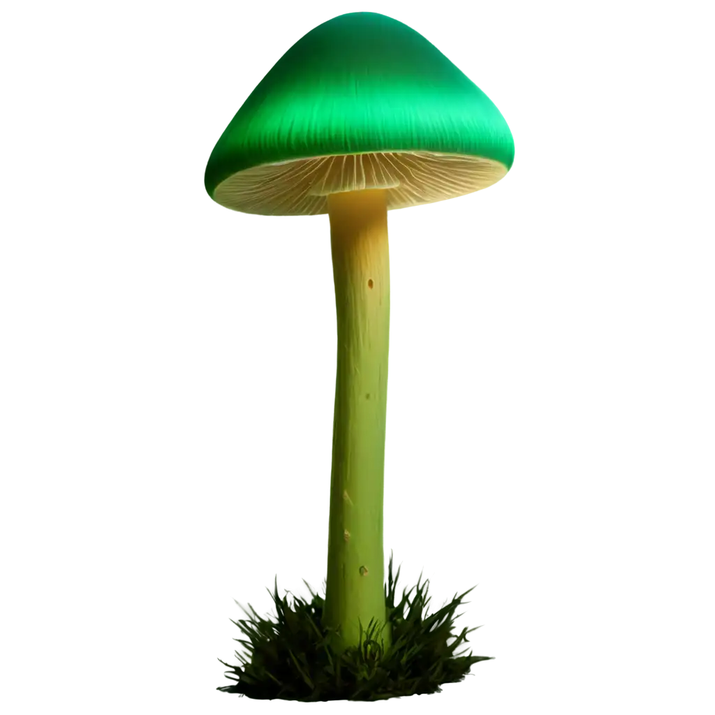 Green-Glowing-Mushroom-PNG-Image-for-Mystical-and-Fantasy-Creations