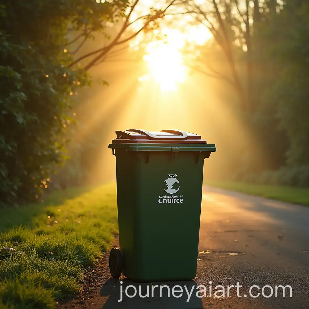 Sunlit-Trash-Can-on-Urban-Street