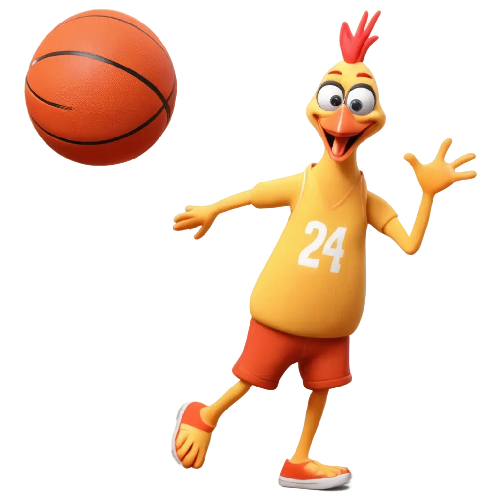 Dynamic-PNG-Animation-Chicken-Playing-Basketball-with-Number-24