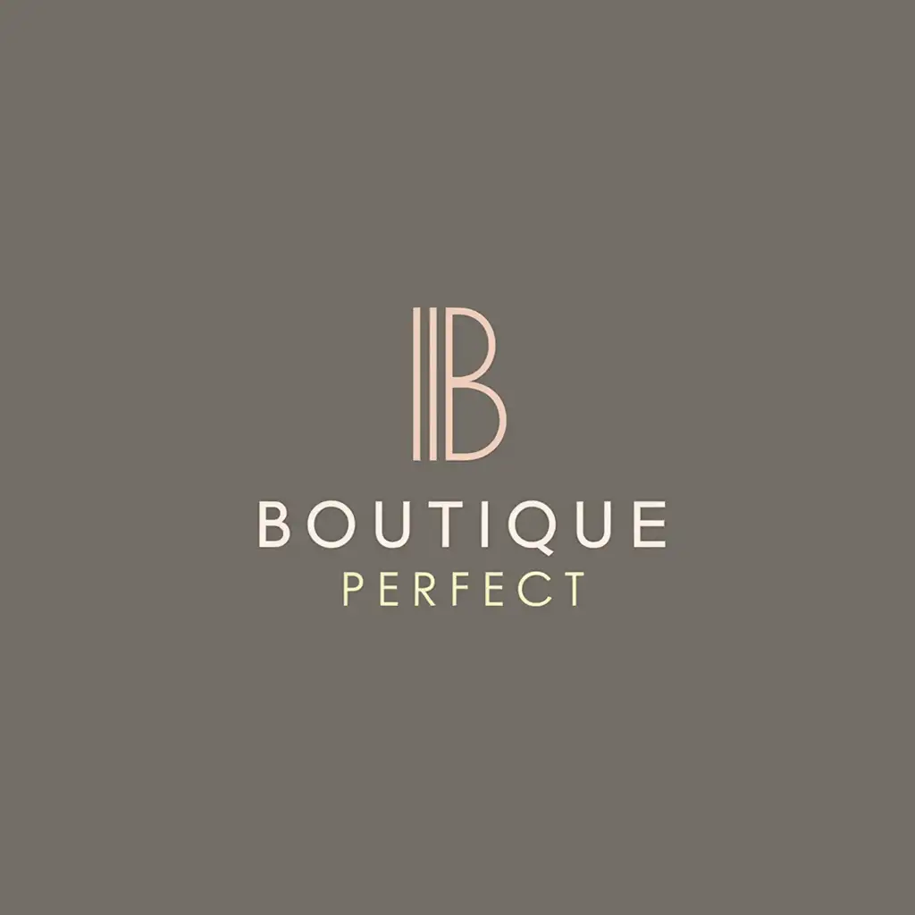 Create a minimalistic logo for a clothing store named Boutique Perfect