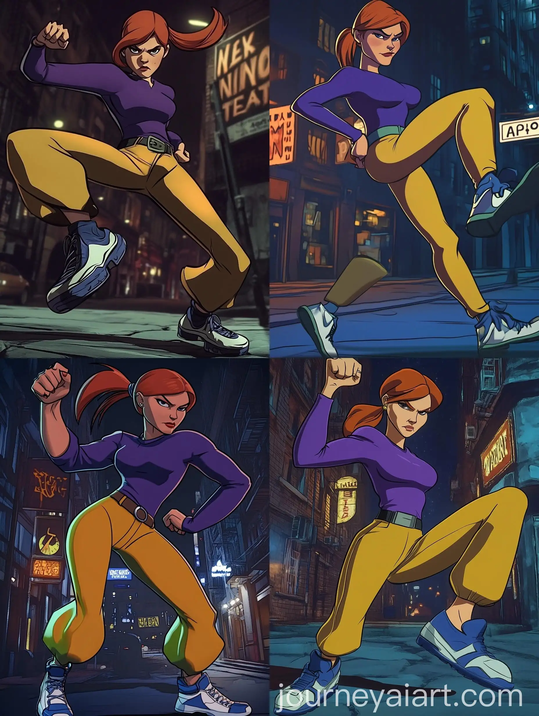 April-ONeil-Kicks-in-New-York-City-Night-Scene