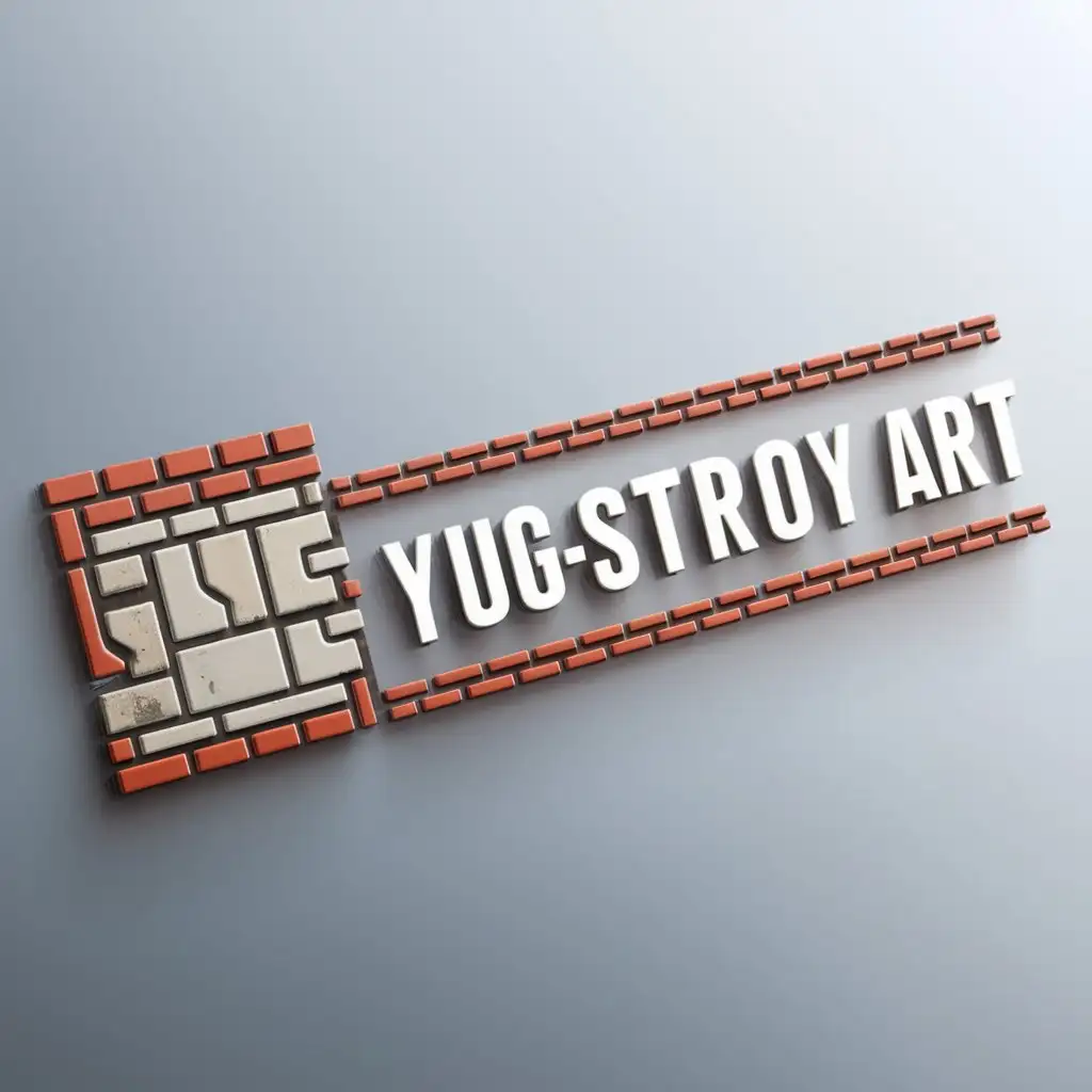 a logo design,with the text "Yug-Stroy Art", main symbol:Sidewalk tiles Border, brick,Moderate,be used in Construction materials industry,clear background