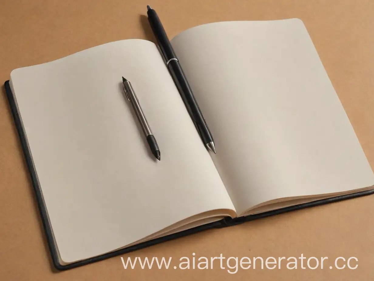 Illustration-of-an-Empty-Notebook-with-a-Pen