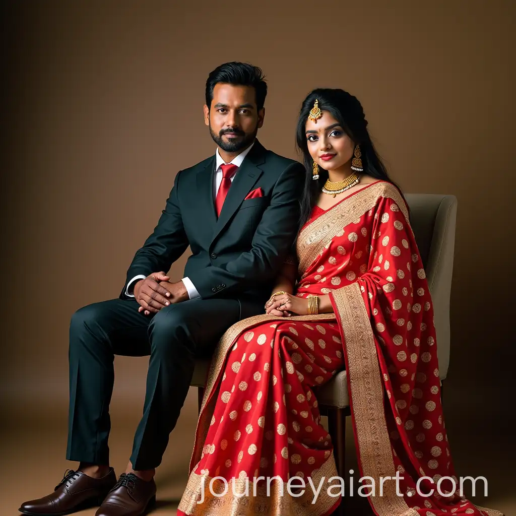 Elegant-Indian-Couple-in-Traditional-Attire