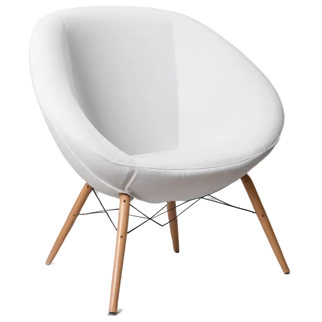 White-or-Black-Cocoon-Chair-PNG-Image-for-Versatile-Design-Use