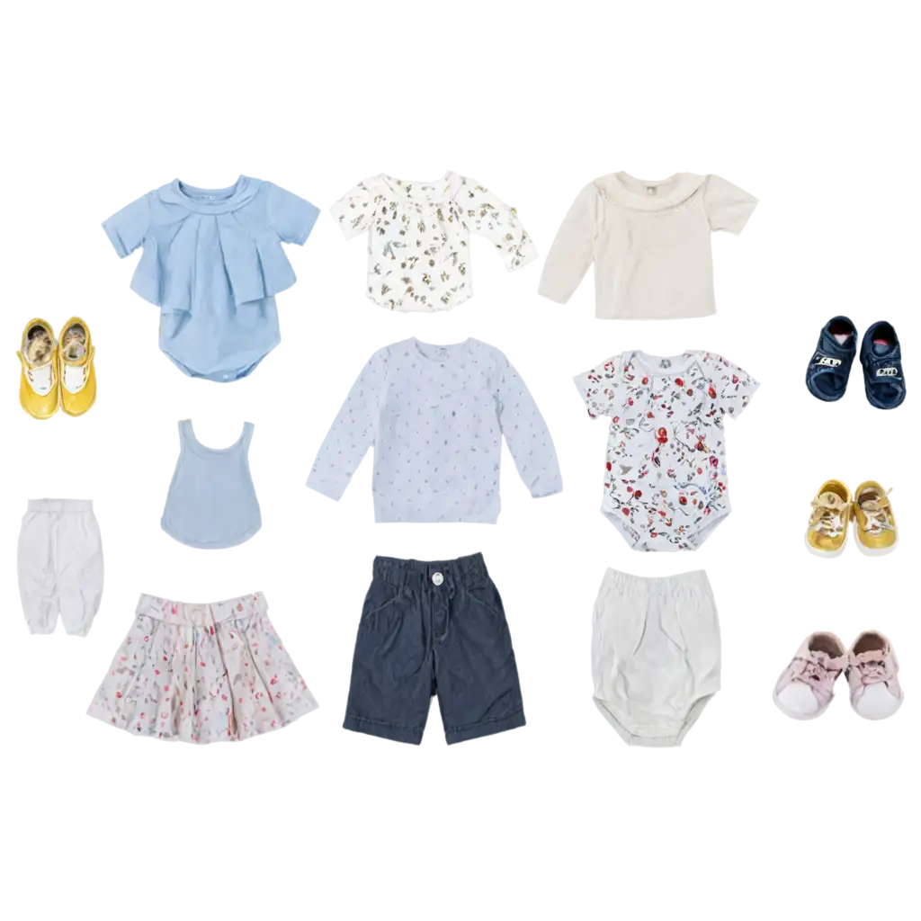 Beautiful-Childrens-Clothing-Collection-in-Semicircle-PNG-Image-High-Quality-and-Versatile