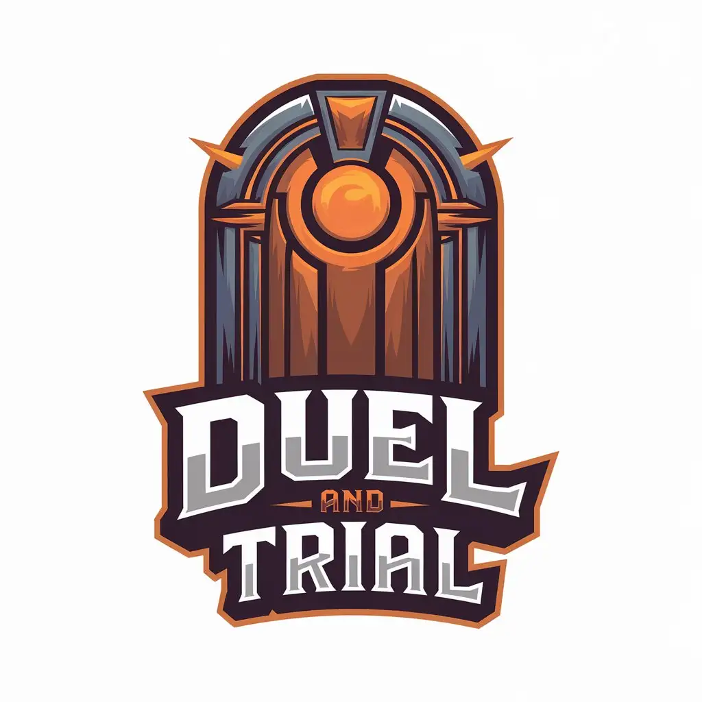 LOGO Design for Duel and Trial Vector Portal Symbol with Clear Background