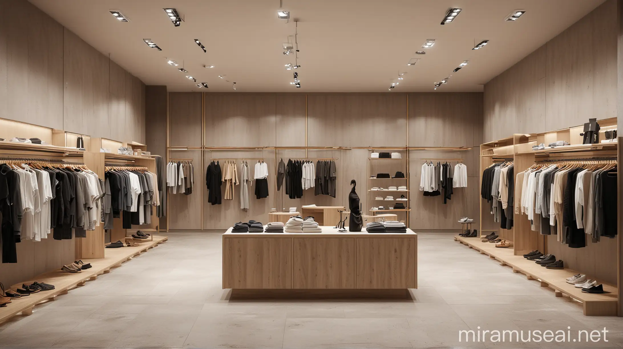 Modern Design of a Conceptual Clothing Store Interior