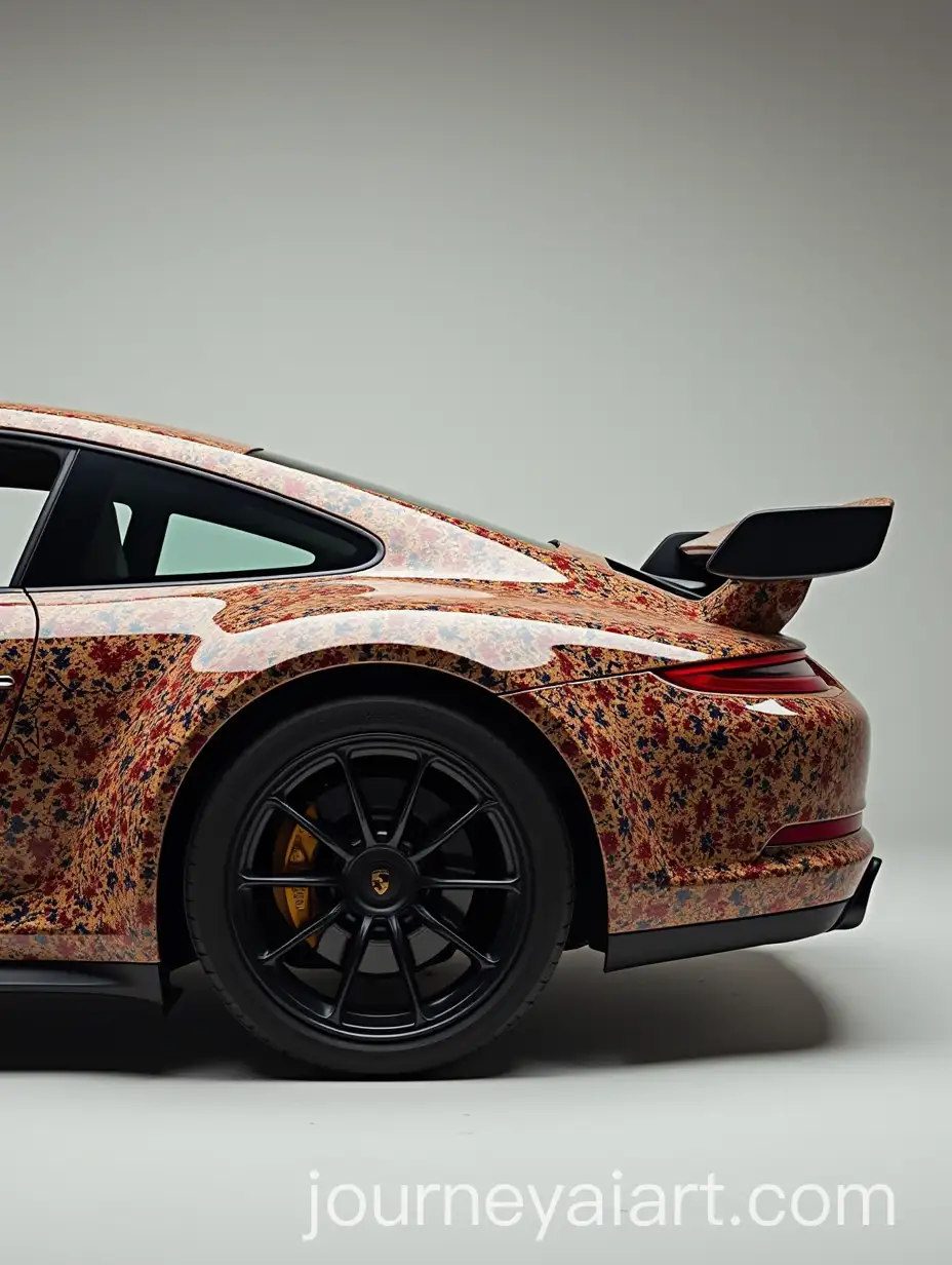 Porsche-Car-with-Traditional-PersianAI-Image-Expansion-Carpet-Design-in-Side-Angle-View