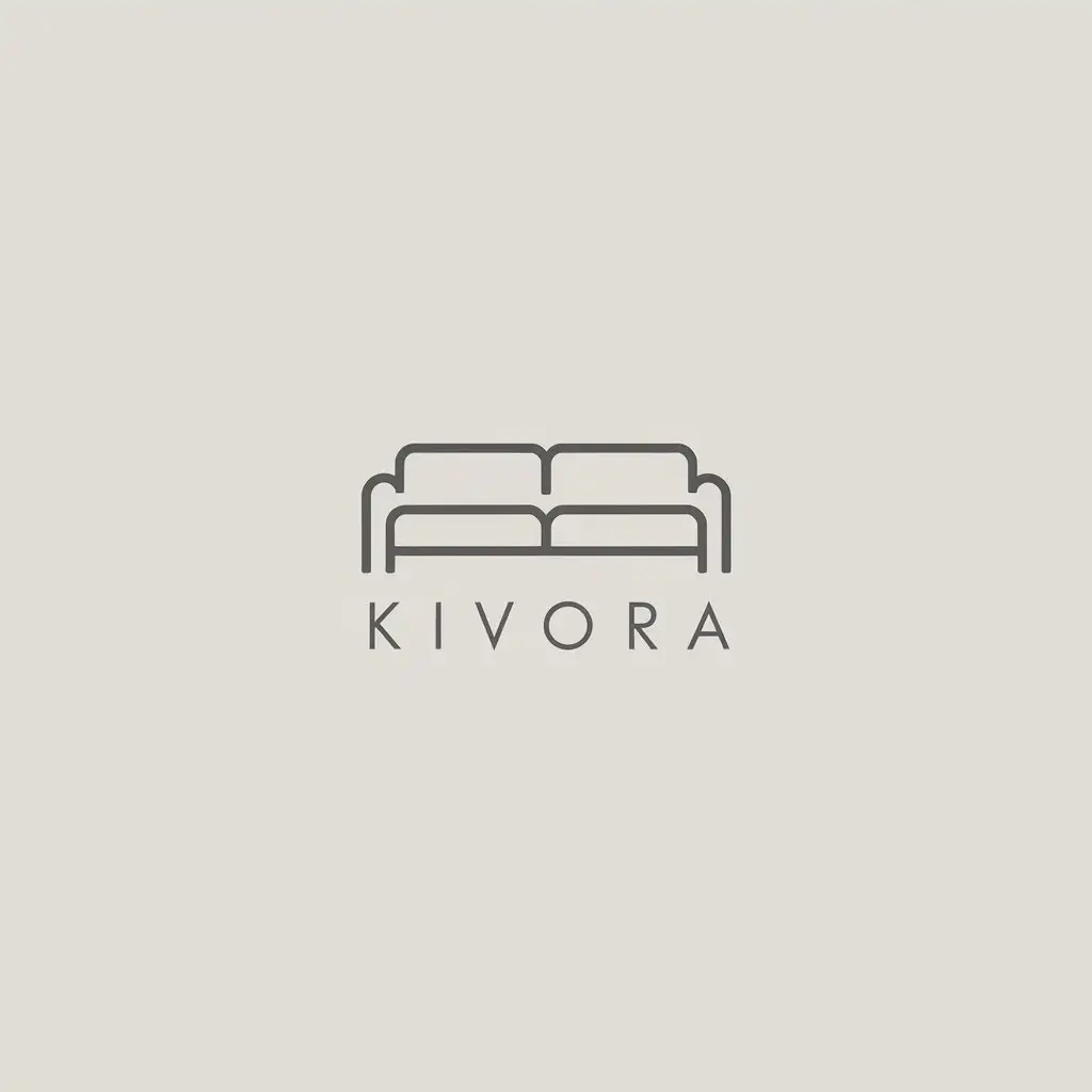 LOGO Design for Kivora Minimalist Black White and Beige with Elegant Home Decor Elements