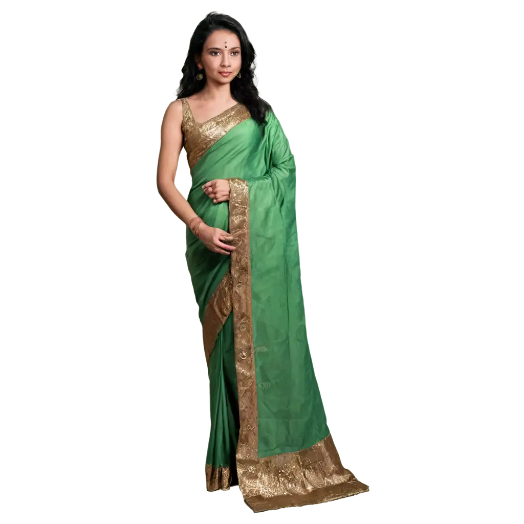 Indian-Saree-PNG-Image-HighQuality-Transparent-Artwork-for-Versatile-Use