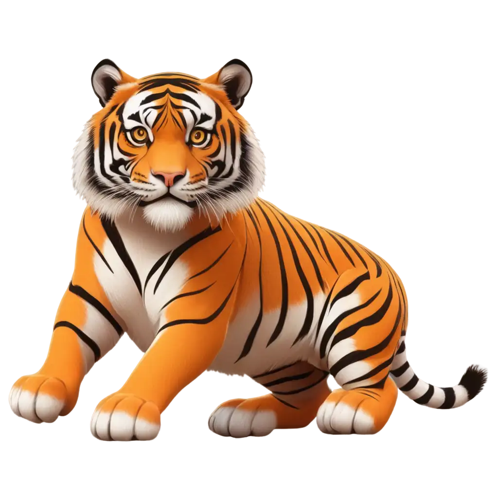 Vibrant-Bengal-Tiger-Cartoon-PNG-Engaging-and-HighQuality-Illustration