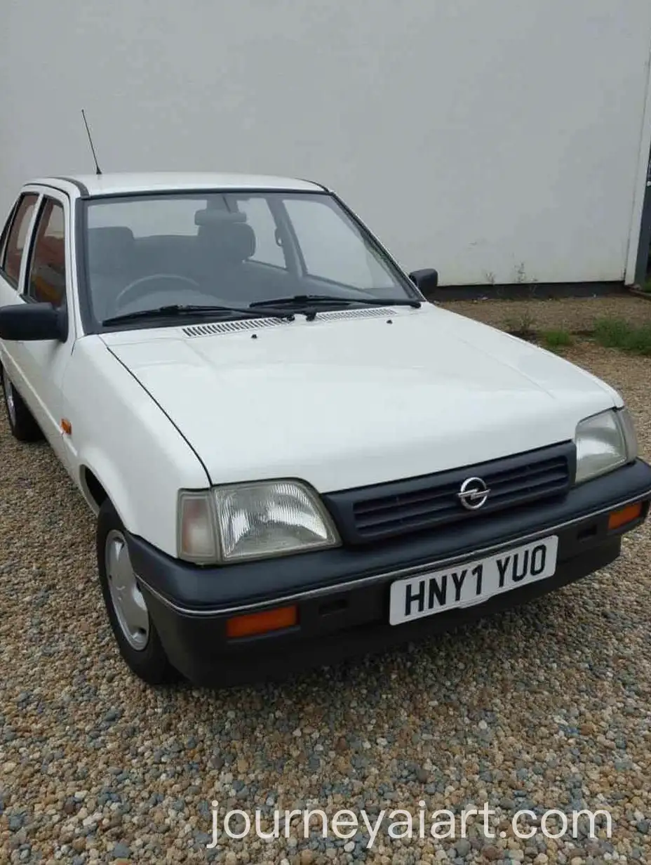 1989-Opel-Corsa-White-Classic-Car-in-Urban-Setting