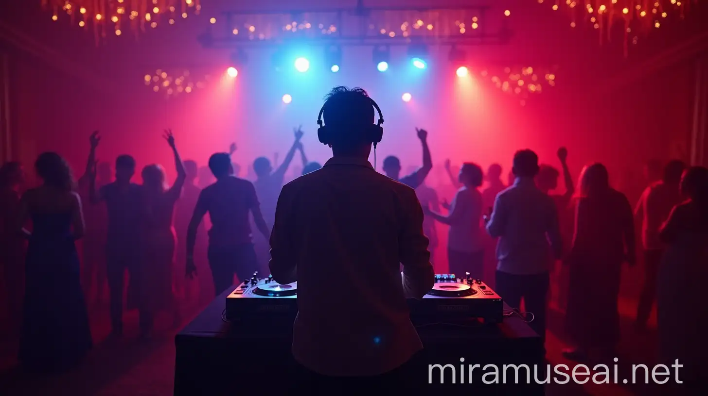 DJ Performing at a Vibrant Wedding Party