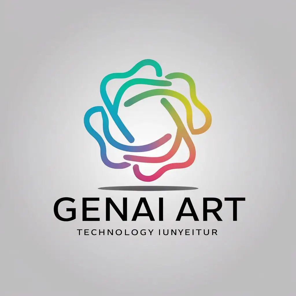 LOGO Design for GenAI Art Vibrant AI Creation in Minimalistic Style