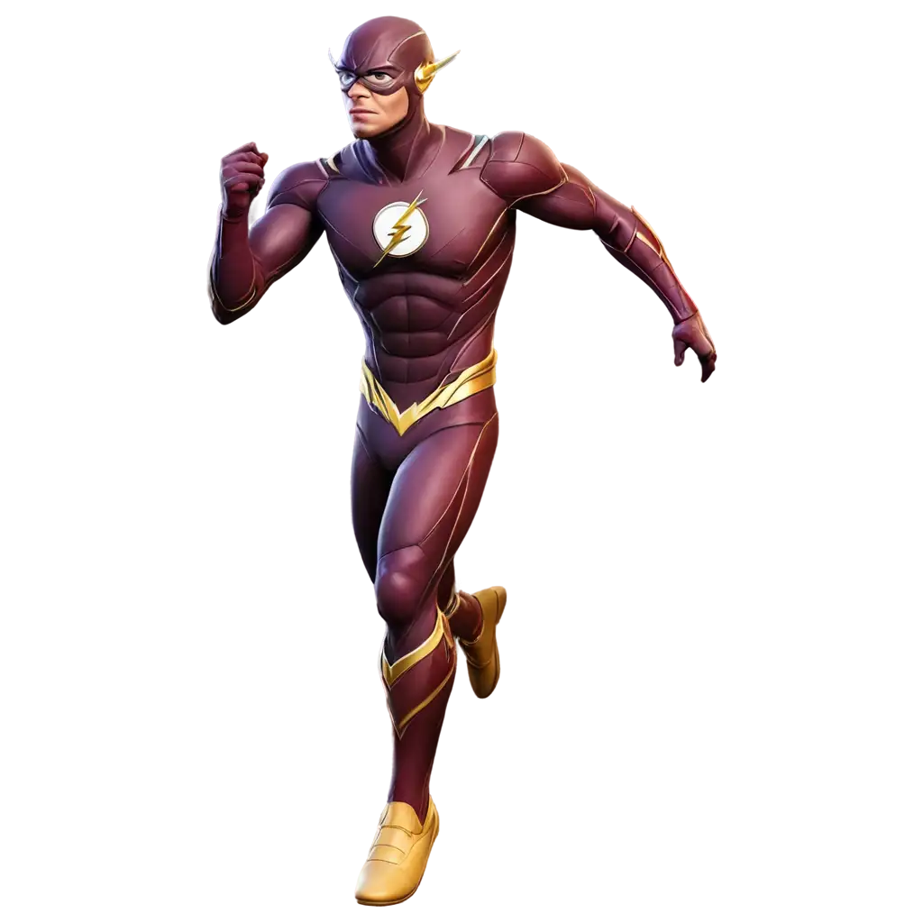 3D-Superhero-PNG-Image-FlashInspired-Character-in-Yellow-White-and-Purple-Costume